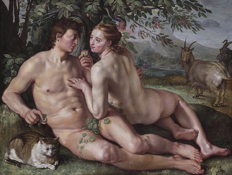 Hendrick Goltzius The Fall of Man Spain oil painting art